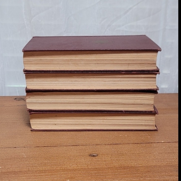 Antique Maroon Classic Book Set 1925, Robinson Curso - Picture 3 of 12
